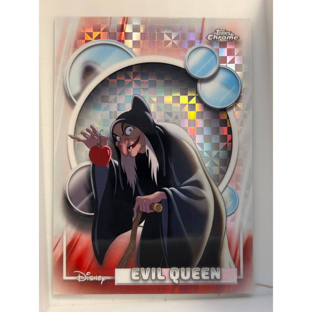 2026 Topps Chrome Disney Evil Queen 2 Checkered Refractor Snow White Villains